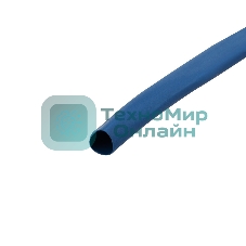 Трубка термоусаживаемая Rexant 6.0/3.0мм синяя. ролик 2.44 м