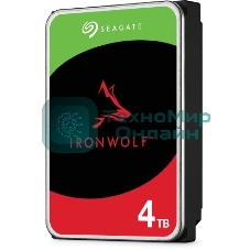 Жесткий диск Seagate 4Tb Ironwolf (ST4000VN006) SATA 6.0Gb/s, 5400 rpm, 256mb buffer, 3.5
