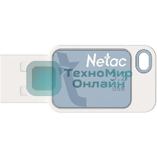 Флешка USB Netac UA31 NT03UA31N-064G-20BL), 64Gb, USB 2.0, R/W 110/45, синий/белый