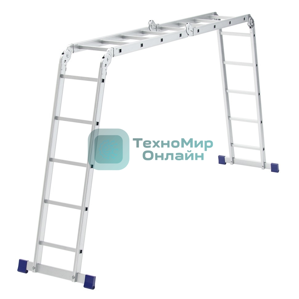 Лестница шарнирная алюминиевая Сибртех, 2х4+2х5
