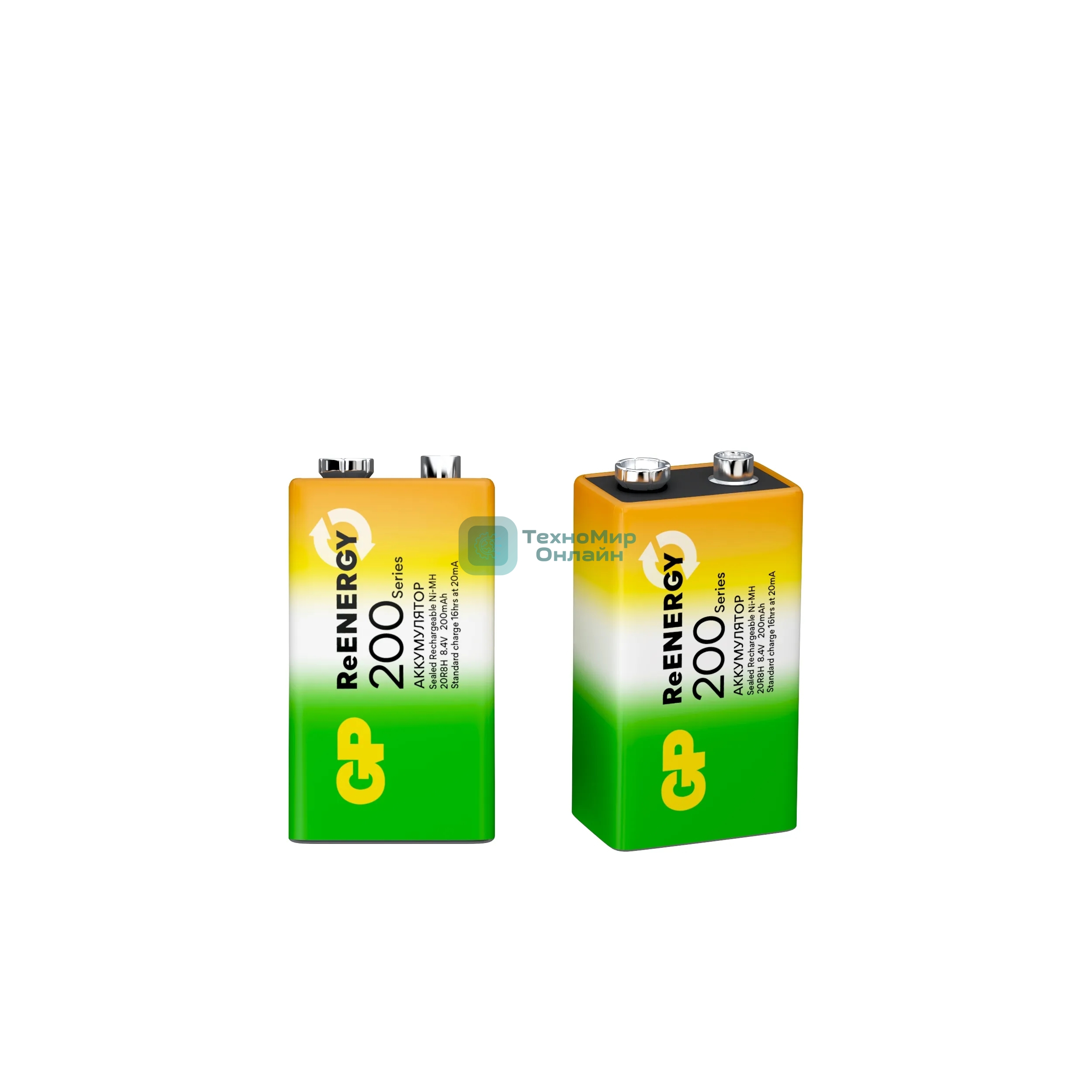 Аккумулятор GP 20R8H 9V Крона 9V NiMH 200mAh (1шт)