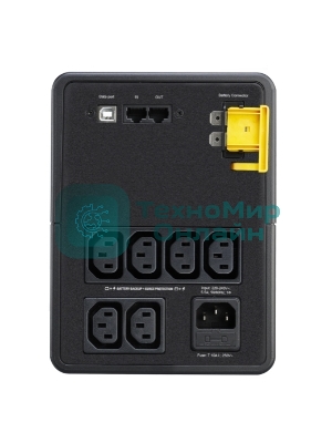 Источник бесперебойного питания APC Back-UPS BX1200MI 650Вт 1200ВА черный