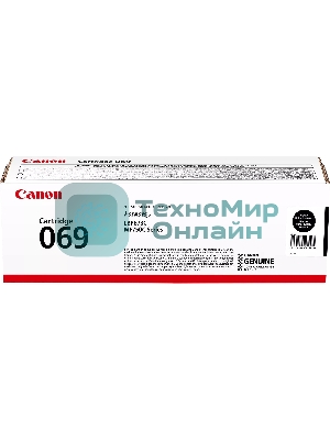 Картридж лазерный Canon 069BK (5094C002) черный (2100 стр.) для Canon MF752Cdw/754Cdw, LBP673Cdw