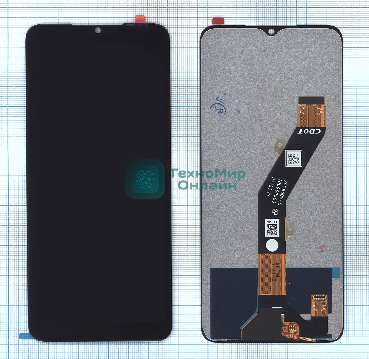 Дисплей (модуль) для Infinix Smart 7 (X6515), Tecno Spark Go 2023 в сборе с тачскрином черный