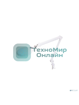 Лупа на струбцине Rexant, круглая, 5D, с подсветкой 72 SMD, сенсорный регулятор яркости, белая