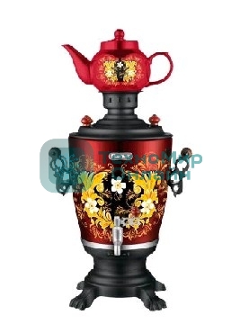 Электросамовар ЭЛИС ЭЛ-4029 (Мощность 2200 Вт, емкость, 4.0л, корпус из нерж. стали, съемный шнур, полированное покрытие корпуса, функция поддержания температурного режима, индикатор работы, дисковый нагреват. элемент, керамический заварной чайник 1.0л)