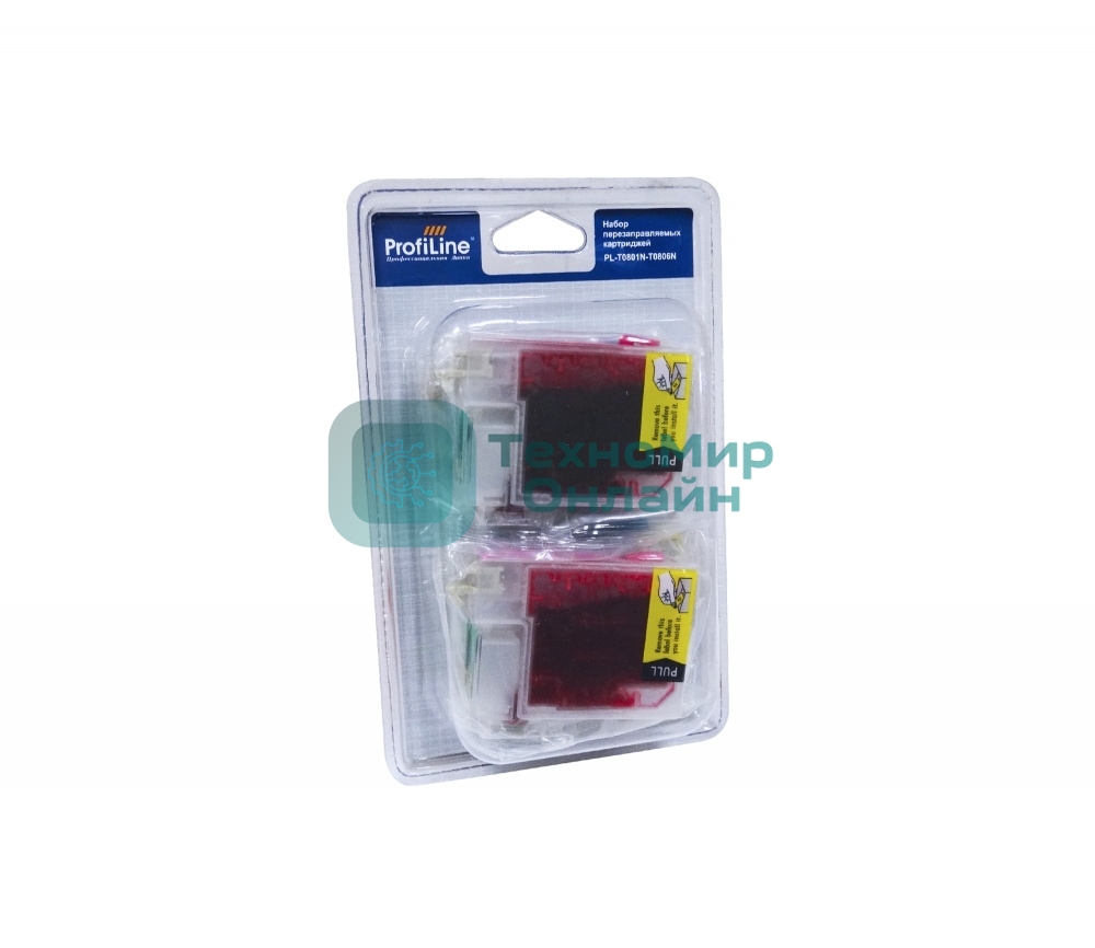 Перезаправляемые картриджи T0921-T0924 для Epson Stylus C91/CX4300/TX106/TX109/TX117/TX119/T26/T27 водн заправленные 4*12 мл с чипом ProfiLine