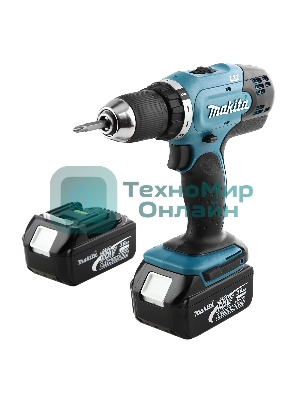 Дрель-шуруповерт Makita DDF453RFE, 18 В, 3 Ач, 42 Нм, щеточный