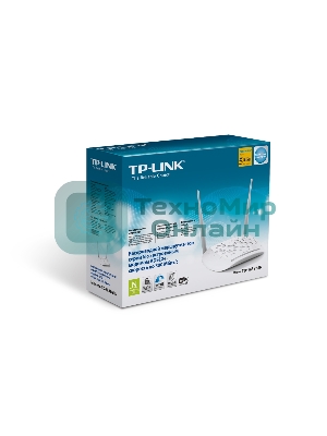 Сетевое оборудование TP-Link SOHO TD-W8961N(RU) 300 Мбит/с, 2T2R, ADSL2/ADSL+, Annex A, 4 порта 100 Мбит/с