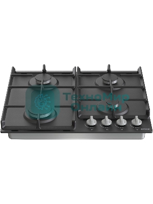 Газовая варочная панель Gorenje G641EXB, 4 конфорки, металл, черный