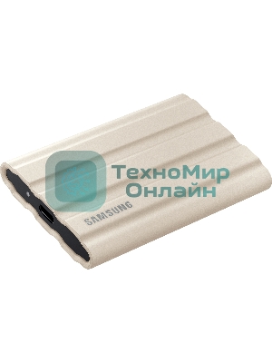 Внешний SSD Samsung T7 Shield, 2TB, USB 3.2 Gen 2 Type-C, R/W 1050/1000, бежевый