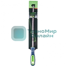 Напильник Сибртех, 250 мм круглый, двухкомпонентная рукоятка, №2