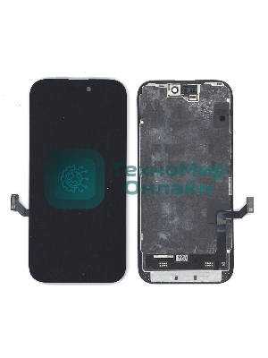 Дисплей (модуль) для Apple iPhone 15 в сборе с тачскрином, черный (OR)