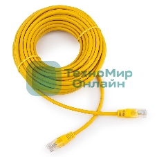 Патч-корд UTP Cablexpert PP12-10M/Y cat.5e, 10м, литой, многожильный, желтый