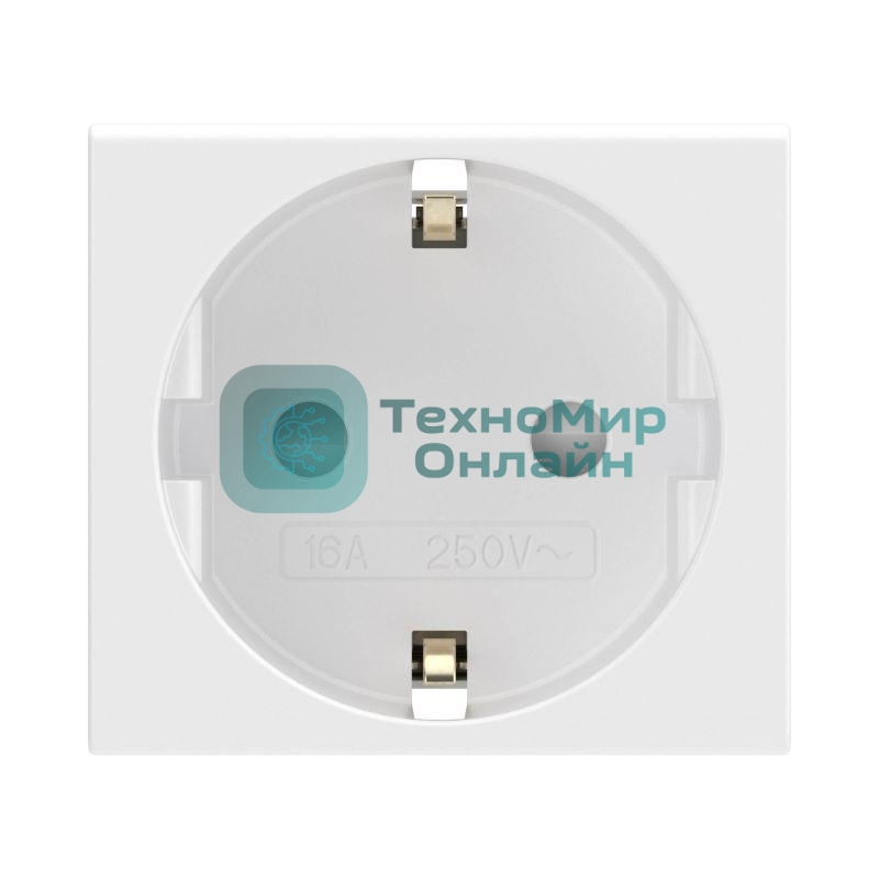 Розетка 1-м СП Viva 2мод. защ. шторки с заземл. бел. ДКС 45005