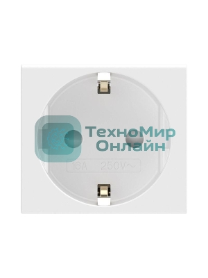 Розетка 1-м СП Viva 2мод. защ. шторки с заземл. бел. ДКС 45005