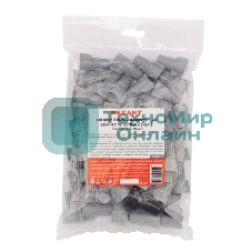 Соединительный изолирующий зажим Rexant с лепестками СИЗ-15 ø 14,9 мм (0,75-10 мм²), серый (50 шт./уп.)