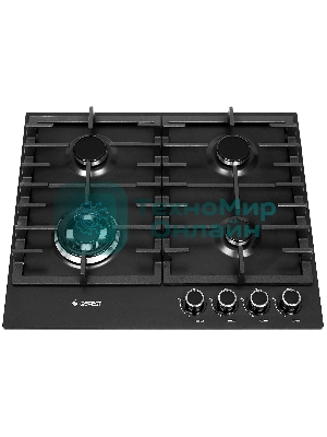 Газовая варочная панель Gefest ПВГ 1214-01 К2 черный матовый