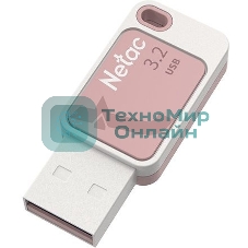 Флешка USB Netac UA31 (NT03UA31N-064G-20PK), 64Gb, USB 2.0, R/W 110/45, розовый/белый