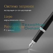 Ручка перьевая Parker Urban Core F309 (CW1931592) Muted Black CT F сталь нержавеющая подар.кор.