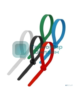 Стяжка кабельная Rexant (07-0108-25) нейлоновая 100x2,5мм, набор 5 цветов (25 шт/уп)