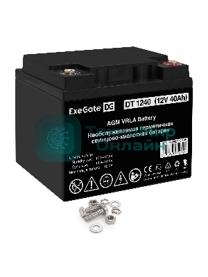 Батарея ExeGate DT 1240 (12V 40Ah), клеммы под болт М6