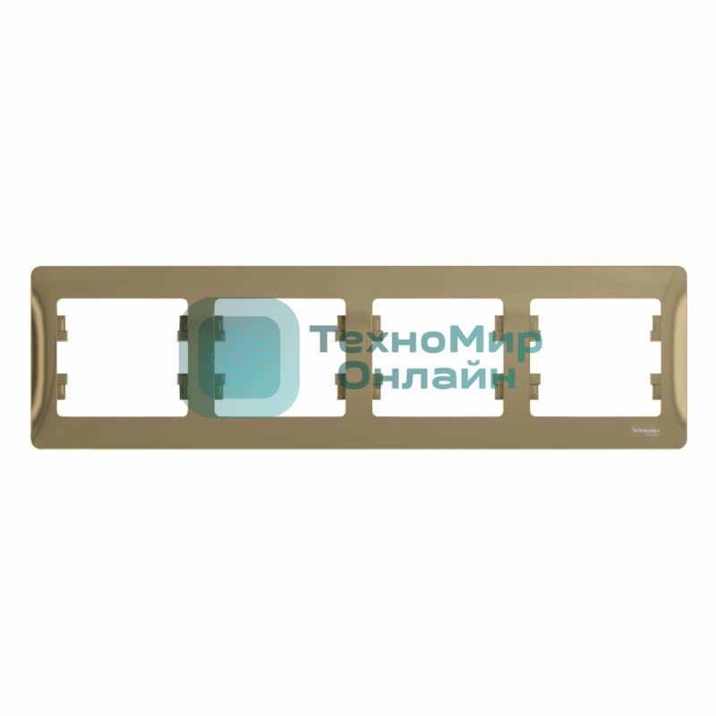 Рамка 4-м Glossa горизонт. титан SchE GSL000404