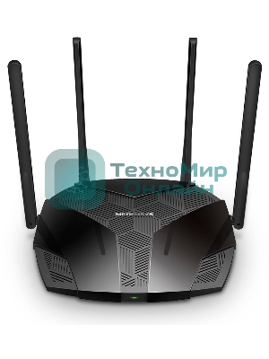 Роутер Mercusys MR70X AX1800 Dual-Band WiFi 6 Router, 574 Mbps at 2.4 GHz + 1201 Mbps at 5 GHz,4× Fixed External Antennas, 3× Gigabit LAN Ports, 1× Gigabit WAN Port, 1024-QAM, OFDMA, Router/Access Point Mode, MU-MIMO, WPA3, TWT, BSS Color
