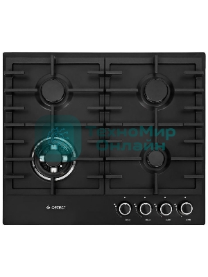 Газовая варочная панель Gefest ПВГ 1214-01 К2 черный матовый