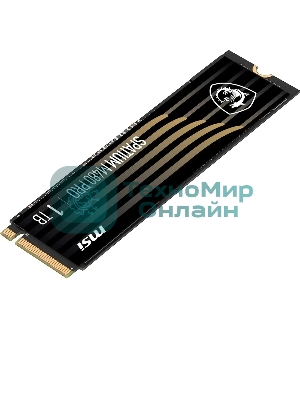 Накопитель SSD MSI SPATIUM M480 PRO, 1000Gb, M.2 2280, PCIe 4.0 x4, NVMe, R/W 7400/6000