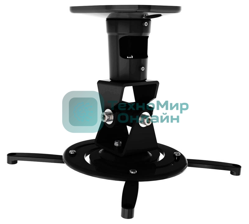 Кронштейн для проектора Cactus CS-VM-PR01-BK черный макс.10кг настенный и потолочный поворот и наклон