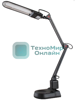 Лампа настольная Camelion KD-017A С0211W черный в к-те база+струбцина