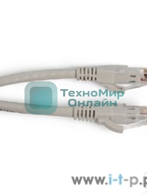 Патч-корд Hyperline U/UTP, Cat.6a, 10G, LSZH, 1.5 м, серый PC-LPM-UTP-RJ45-RJ45-C6a-1.5M-LSZH-GY