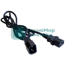 Шнур питания Lanmaster C13-C14, 3х0.75, 220В, 10А, черный, 3 метра