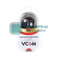 Кабель VCOM VUS7049-5M USB2.0-repeater, удлинительный активный Am-->Af 5м