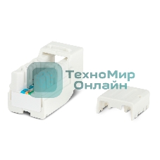 Монтажное оборудование Hyperline KJNE-8P8C-C5e-90-WH Вставка Keystone Jack RJ-45(8P8C), категория 5e, 110 IDC, заделка с помощью NE-TOOL, белая