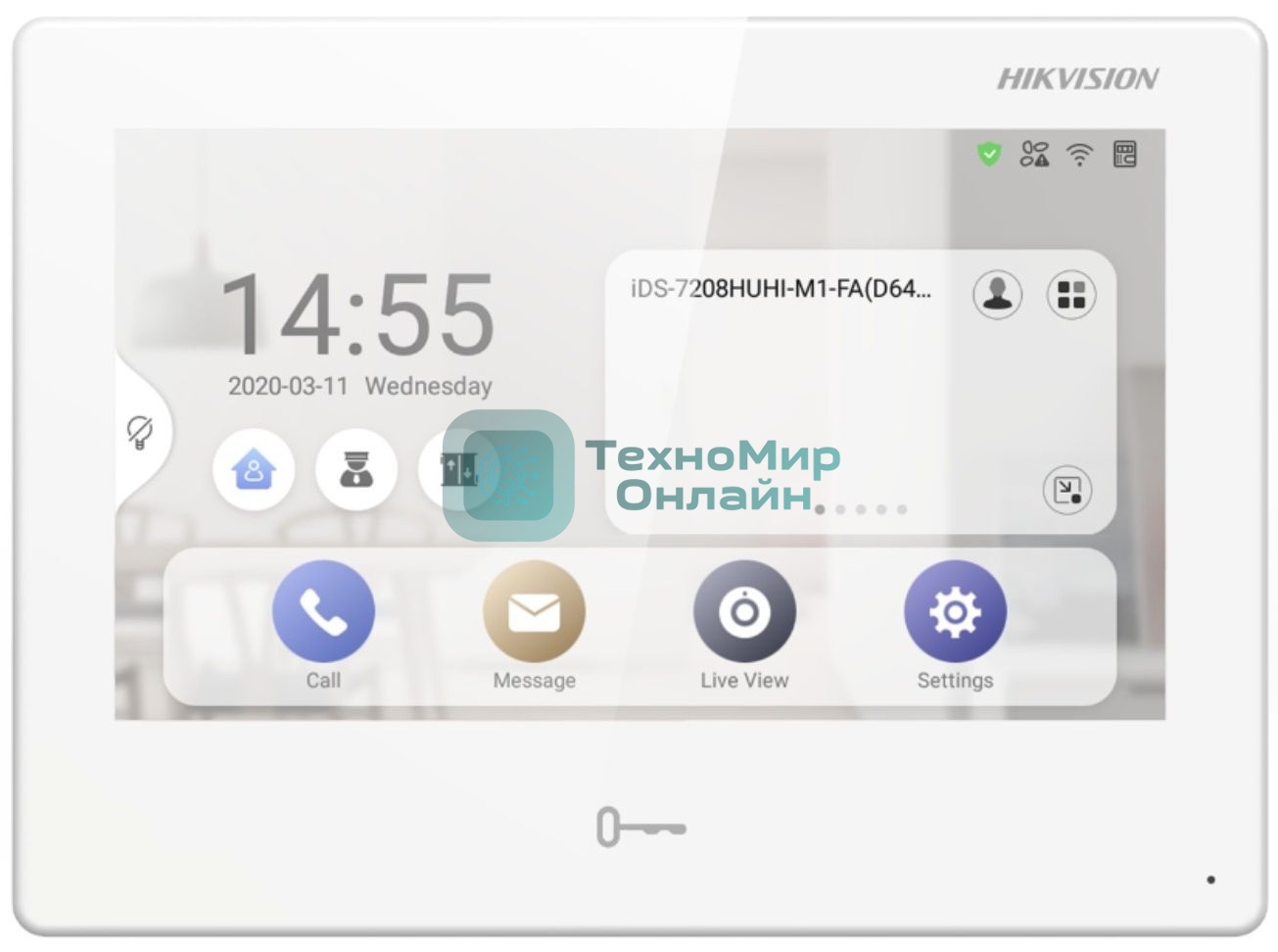 Видеодомофон Hikvision DS-KH9510-WTE1(B) белый