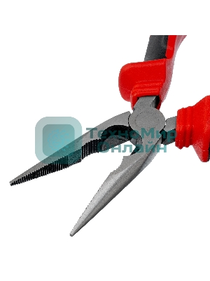 Длинногубцы прямые, 180 мм, хром-ванадий, двухкомпонентные рукоятки Matrix