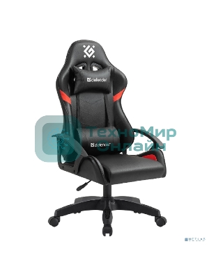 Кресло игровое Defender Sharm черный/крас, класс 2, PU