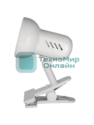 Лампа настольная Camelion H-035 С01 60Вт 220В белый метал.