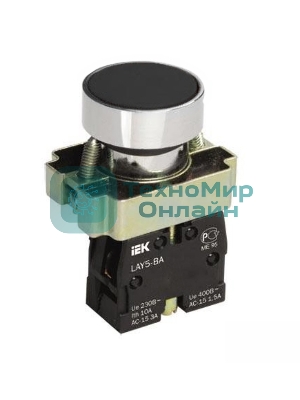 Кнопка LAY5-BA21 без подсветки черный 1з IEK BBT60-BA-K02