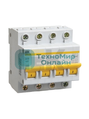 Выключатель автоматический модульный 4п C 25А 4.5кА ВА47-29 IEK MVA20-4-025-C