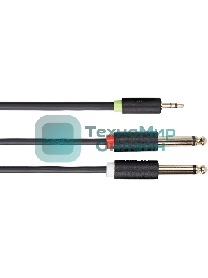 Кабель-адаптер 3.5ST(M)/2X6.35 ST(M), 3м, Telecom PRO TAV6168-3M