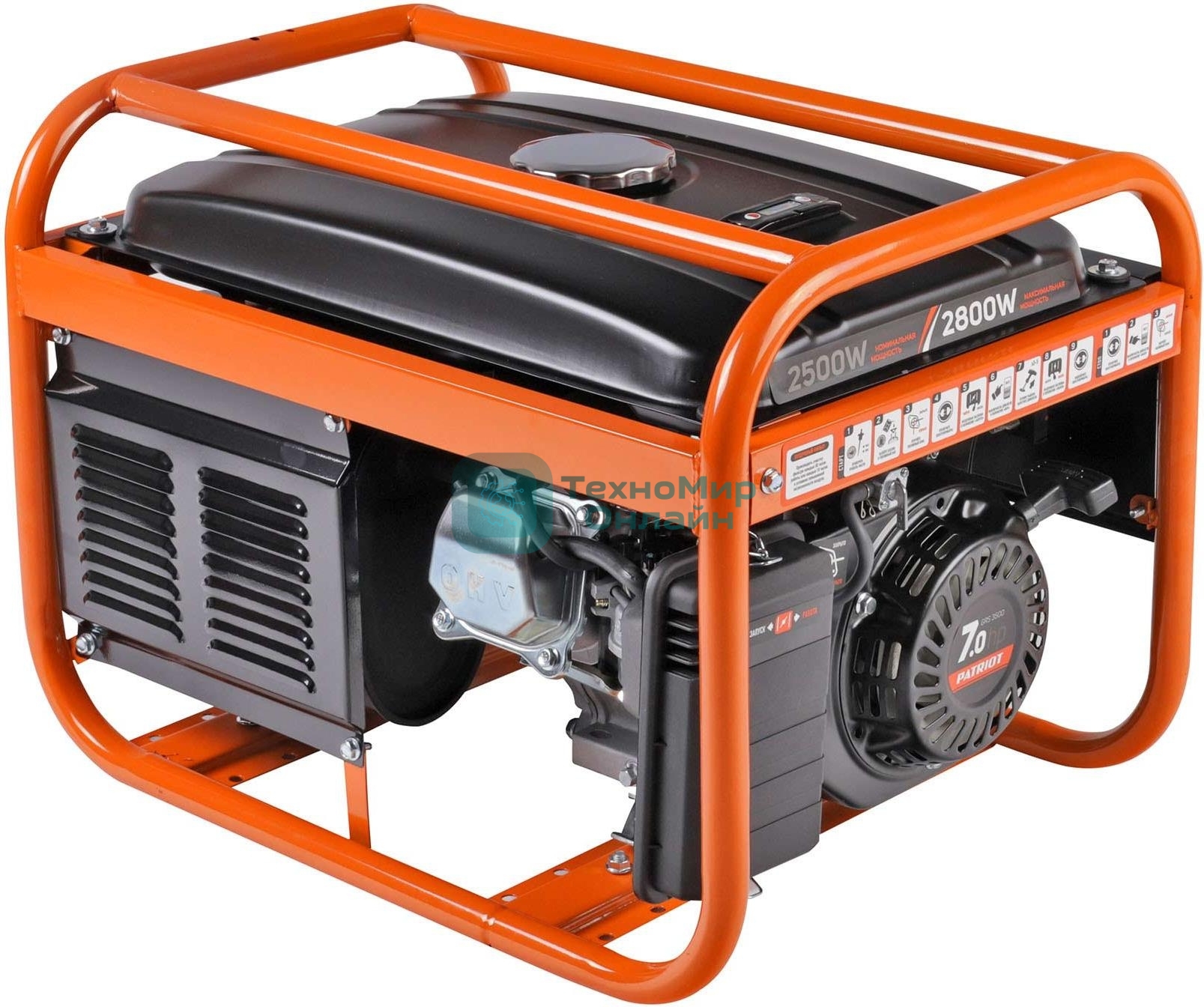 Электрогенератор бензиновый Patriot GRS 3500E, 2.5 кВт, 70 дб, 42 кг