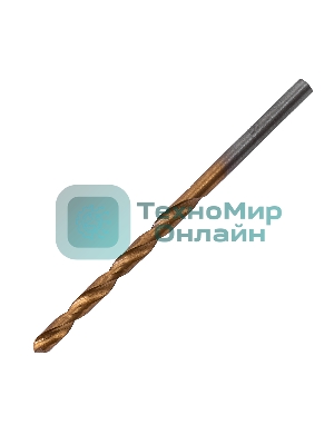 Сверло по металлу Matrix, 3 мм, HSS, нитридтитановое покрытие, цилиндрический хвостовик