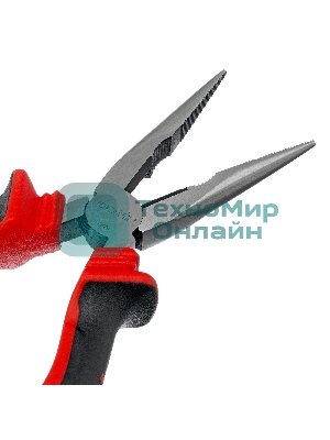 Длинногубцы прямые, 180 мм, хром-ванадий, двухкомпонентные рукоятки Matrix