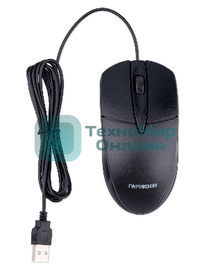 Комплект клавиатура + мышь проводной Гарнизон GKS-122, 104кл+3кн, 1000 DPI, 1.8м, черный