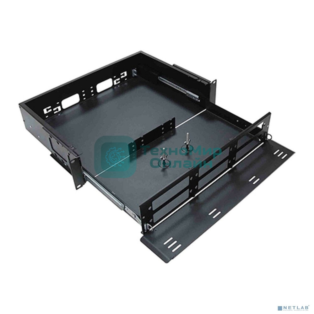 Кросс оптический Cabeus ODF-19-6FP-48FC/ST/SC-S-BK-T стоечный выдвижной, 19, до 48 портов, черный