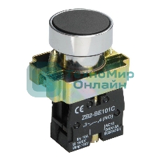 Кнопка LAY5-BA21 без подсветки черный 1з IEK BBT60-BA-K02