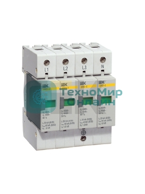 Ограничитель перенапряжения ОПС1-C 4P IEK MOP20-4-C